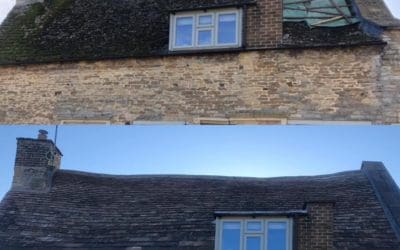 Storm Damaged Collyweston Roof